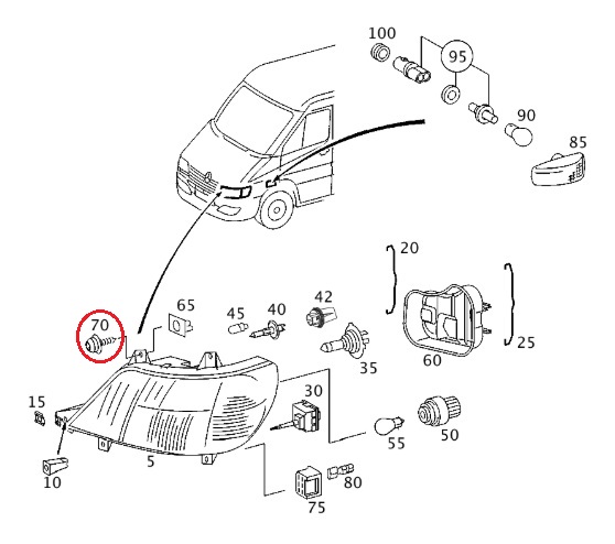 Headlight Assembly-Left w/o Fog Light-DODGE 2002-2006